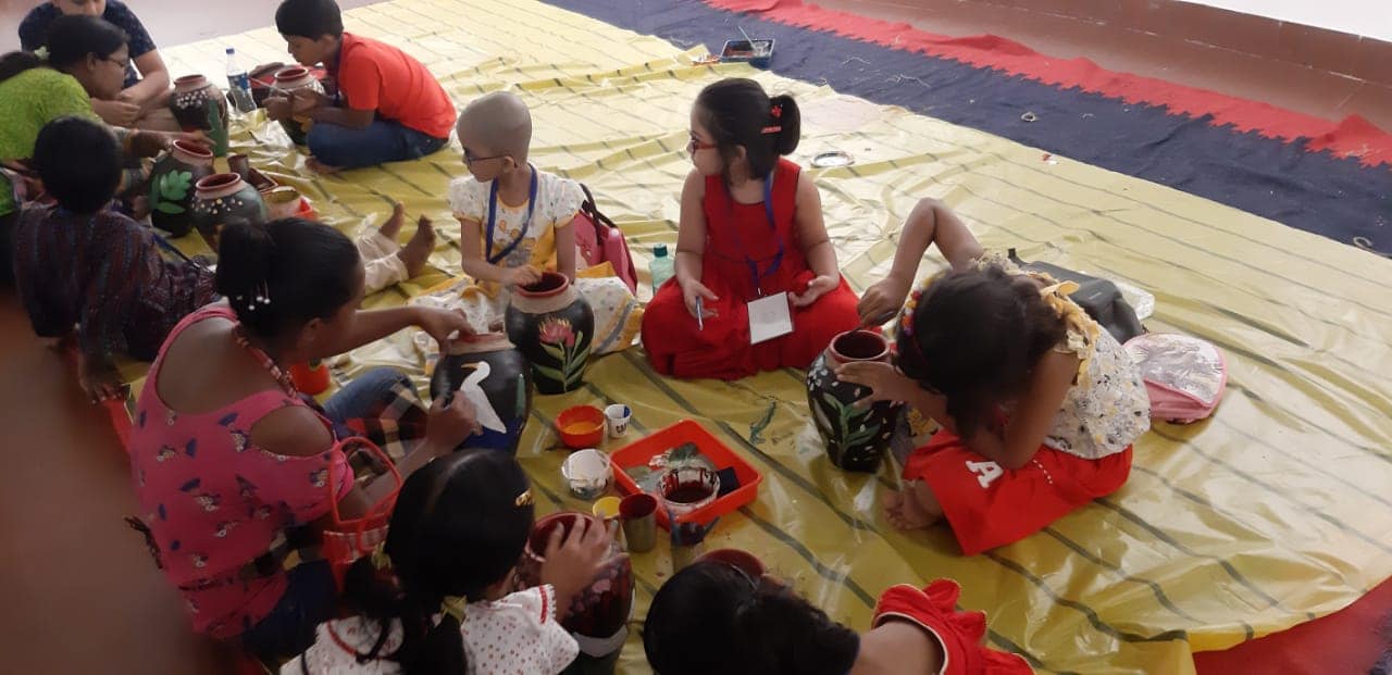Chitra-Angan_Workshop Summer Camp Chitra Angan 2022 Ist Day Activity At Rabindra Tirtha Newtown