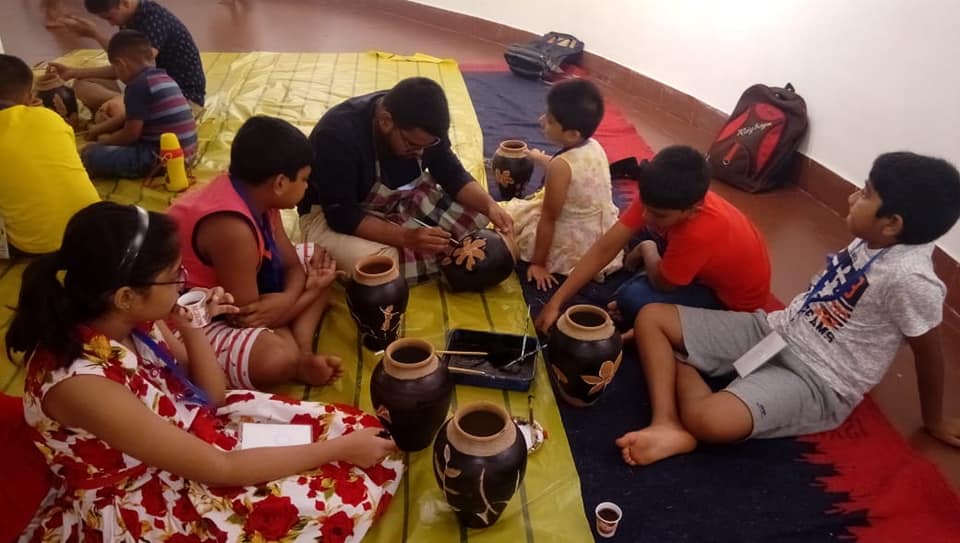 Chitra-Angan_Workshop Summer Camp Chitra Angan 2022 Ist Day Activity At Rabindra Tirtha Newtown